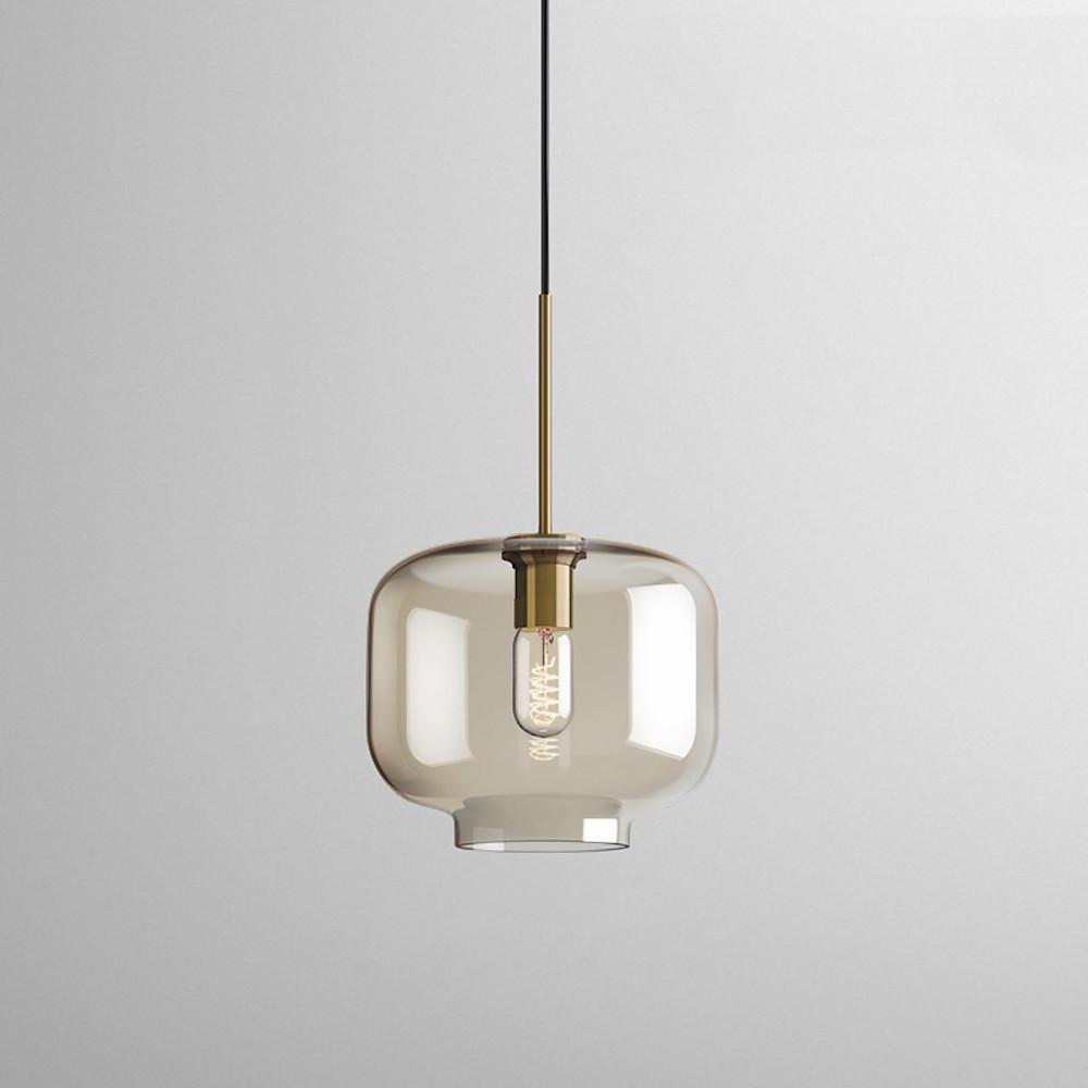Vintage Electroplated Glass Pendant Light - Nordic Industrial Design