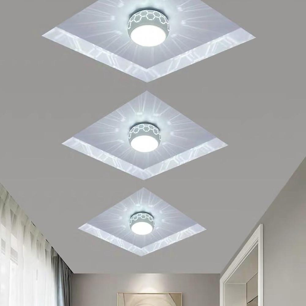Modern LED Flush Mount Ceiling Light with Geometric Pattern