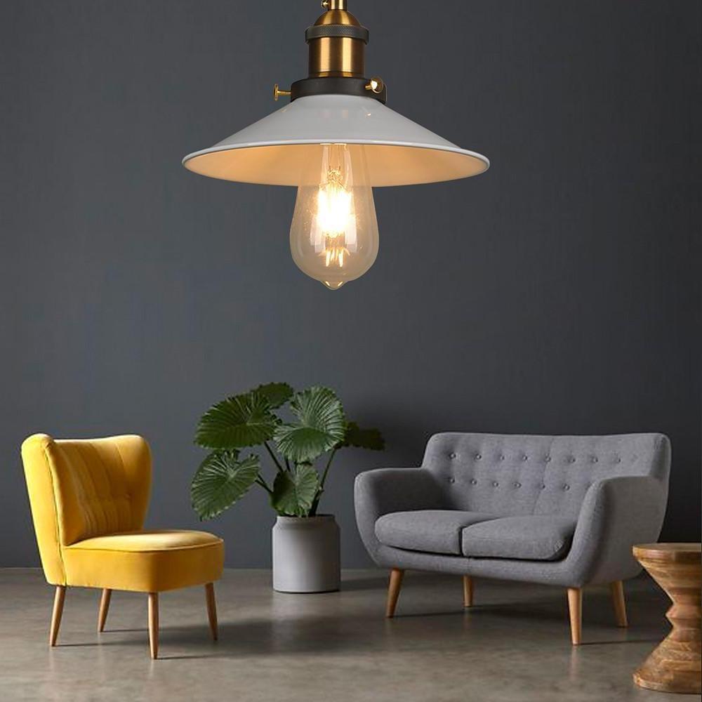 Industrial Cone Pendant Light - Adjustable Metal Downlight