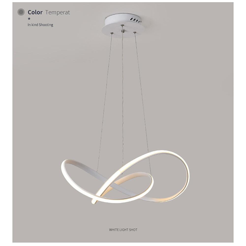 Modern Linear Chandelier Aluminum Silicone Shade Adjustable Pendant