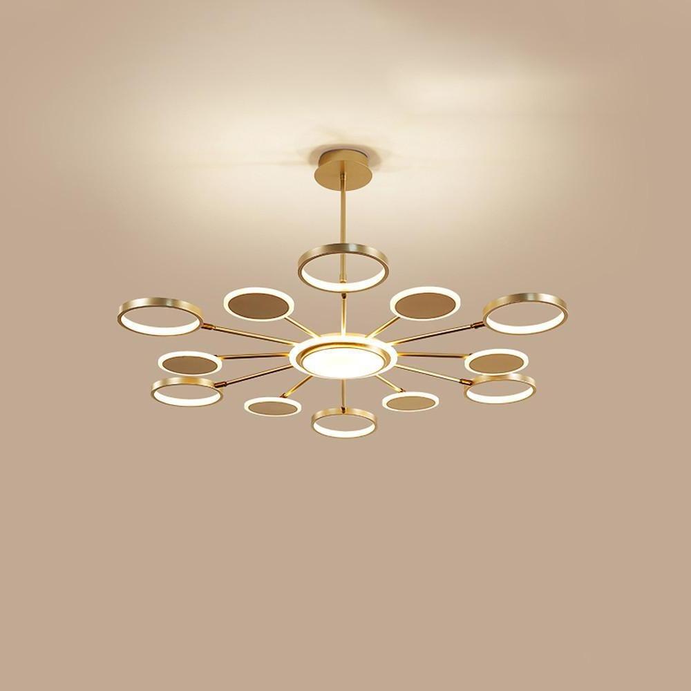 Modern Multi-Circle Pendant Light Acrylic Aluminum LED Chandelier