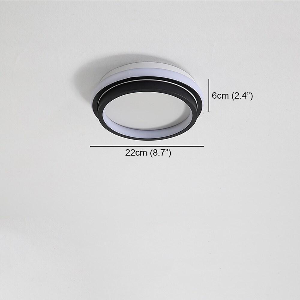 Modern Square LED Flush Mount Ceiling Light - Metal & PVC