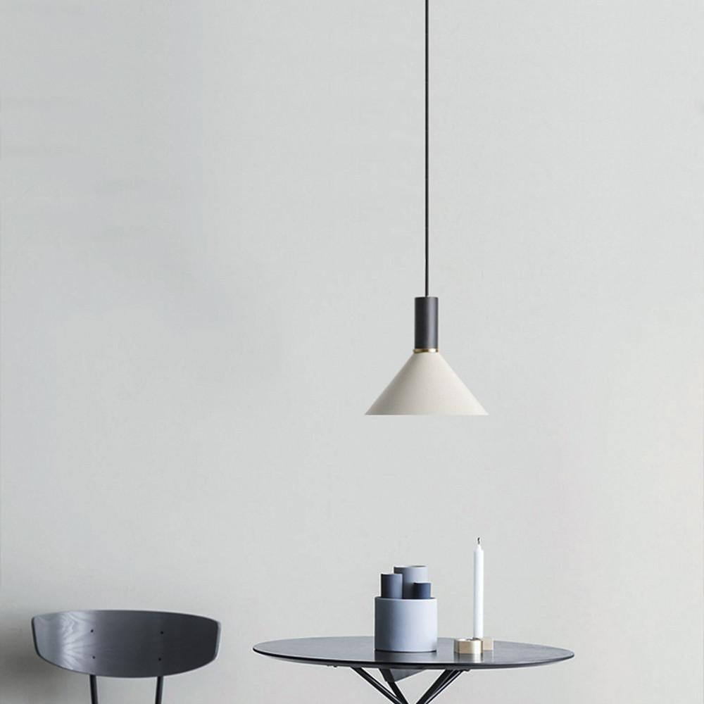 Nordic Cone Metal Pendant Light - Adjustable Single Light Fixture