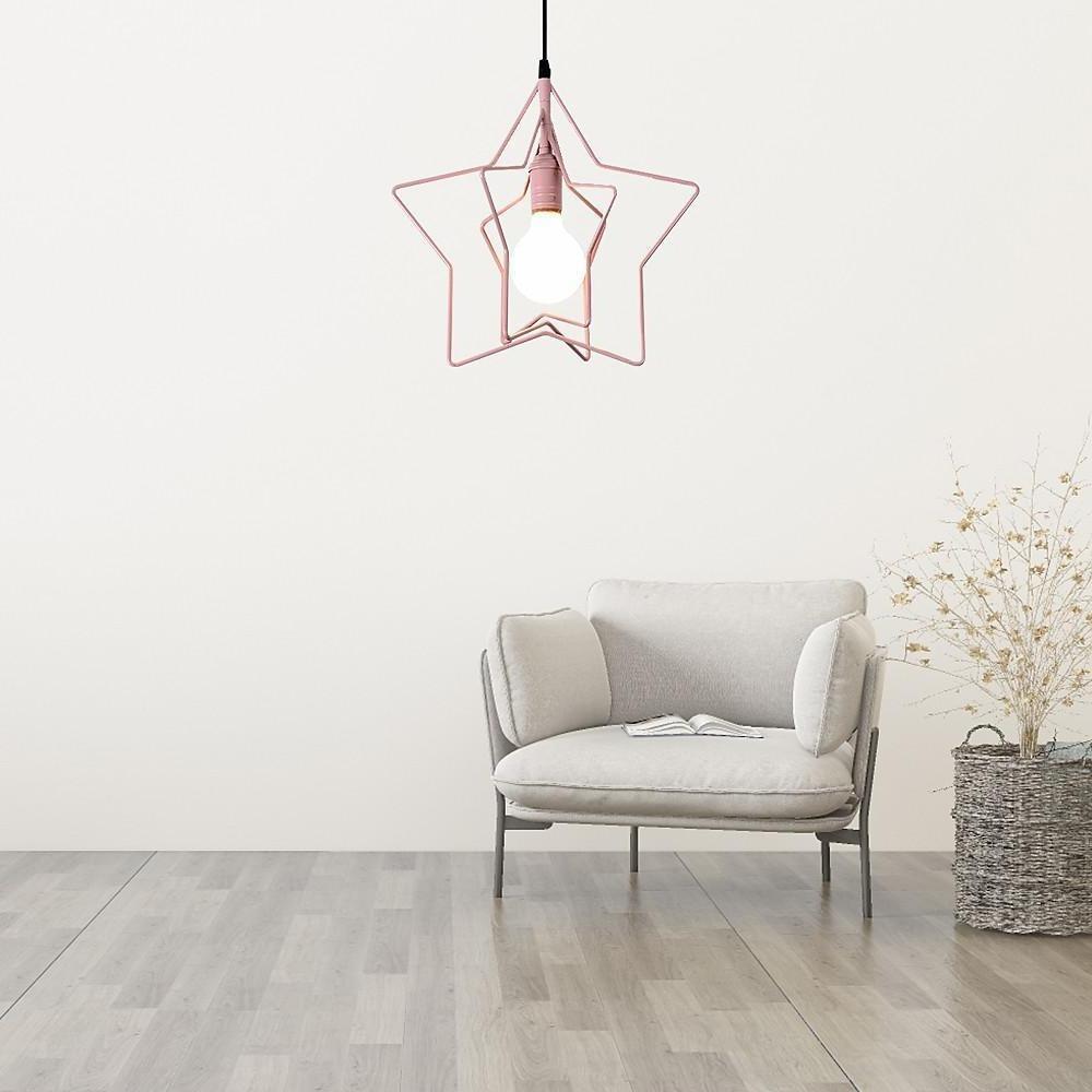 Modern Star Shaped Metal Pendant Light with Adjustable Cord