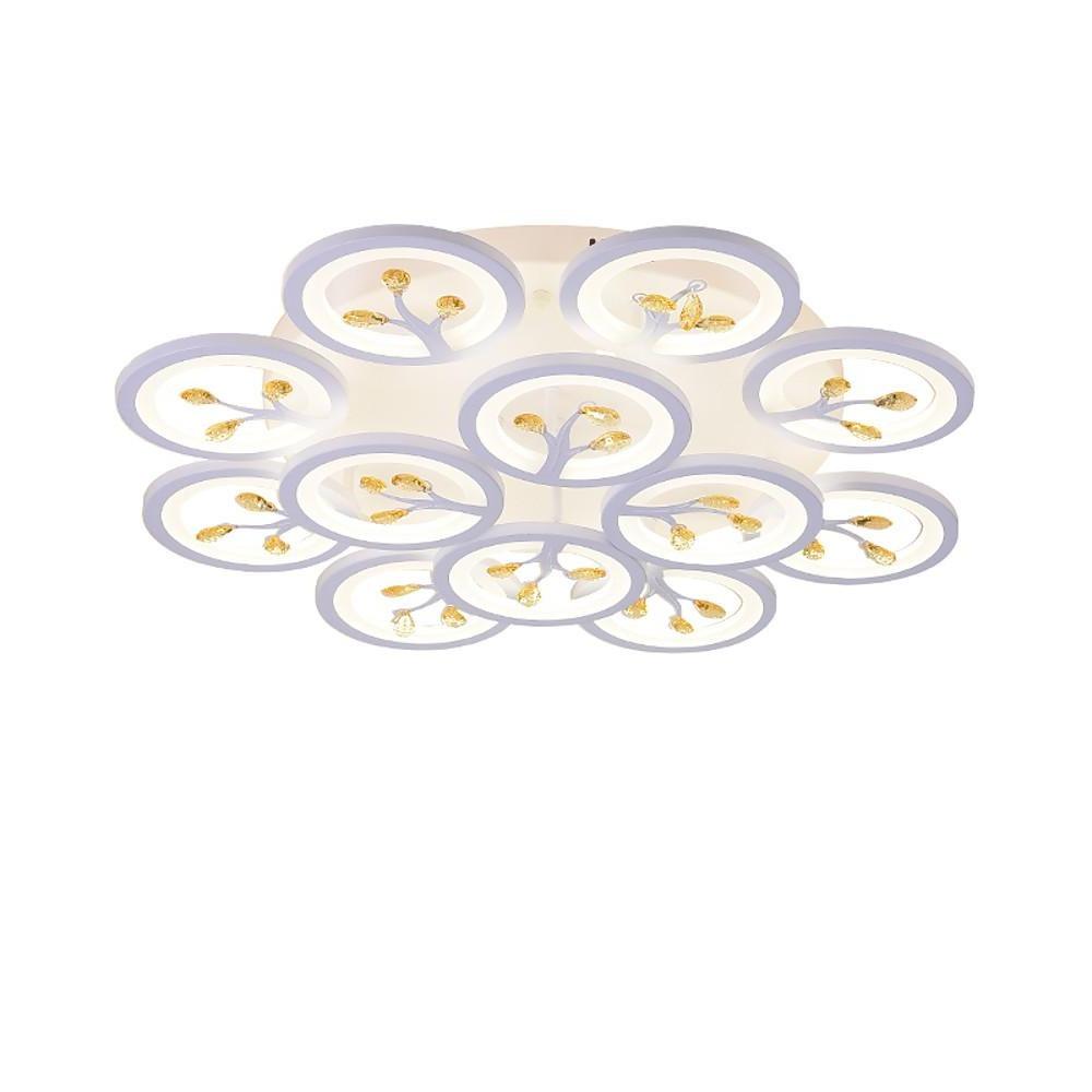 16-Light Flower Dimmable LED Flush Mount Ceiling Light White
