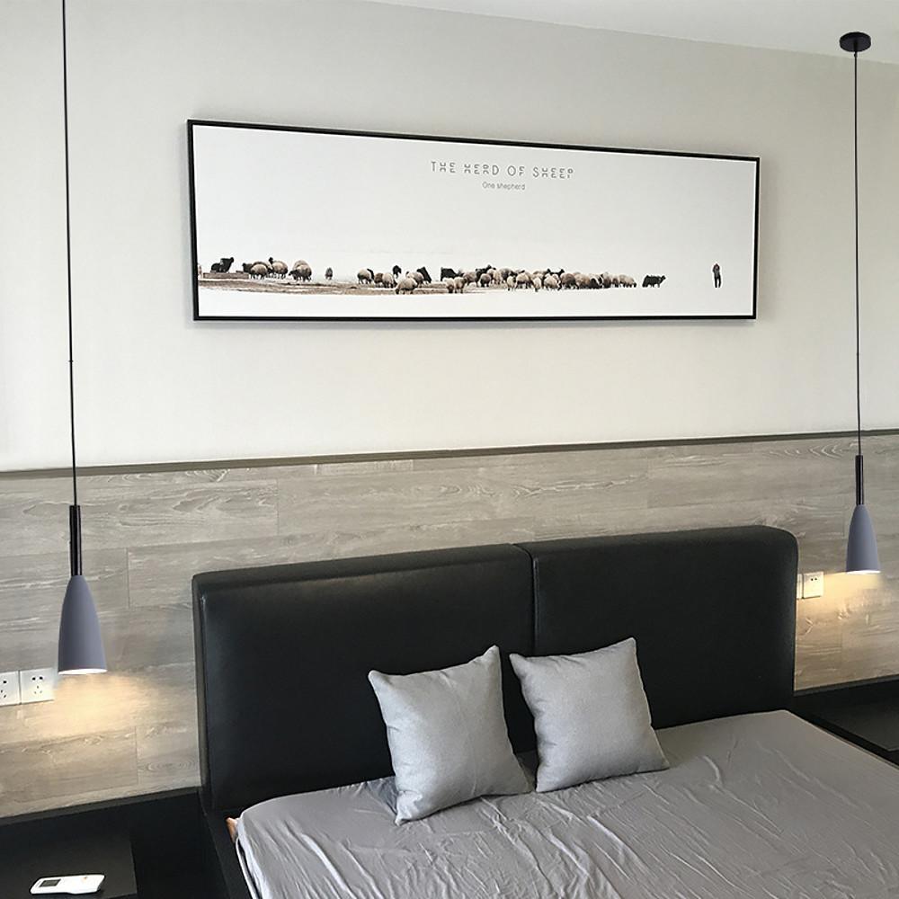 Modern Cone Pendant Light Metal LED Minimalist Island Lamp