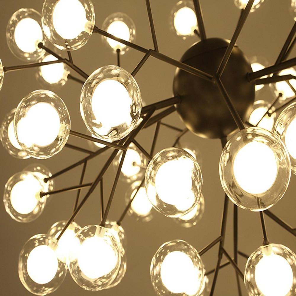 45-Light Branching Glass Sphere Modern Chandelier