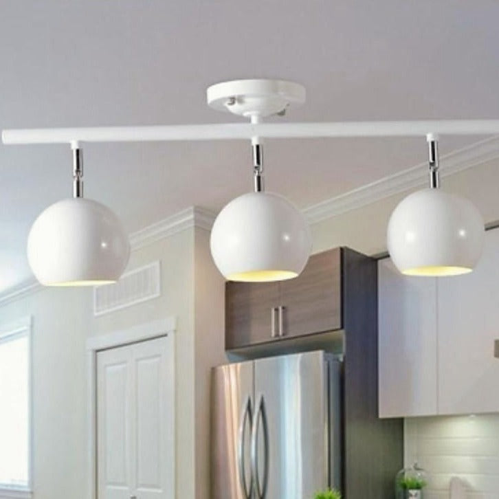 3-Light Metal Semi Flush Mount Ceiling Light – Modern Downlight