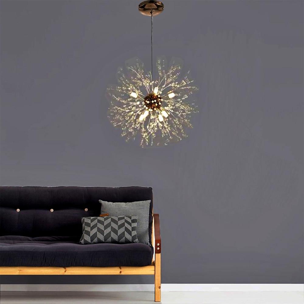 Modern Globe Crystal Chandelier 8-Light Pendant Ceiling Light