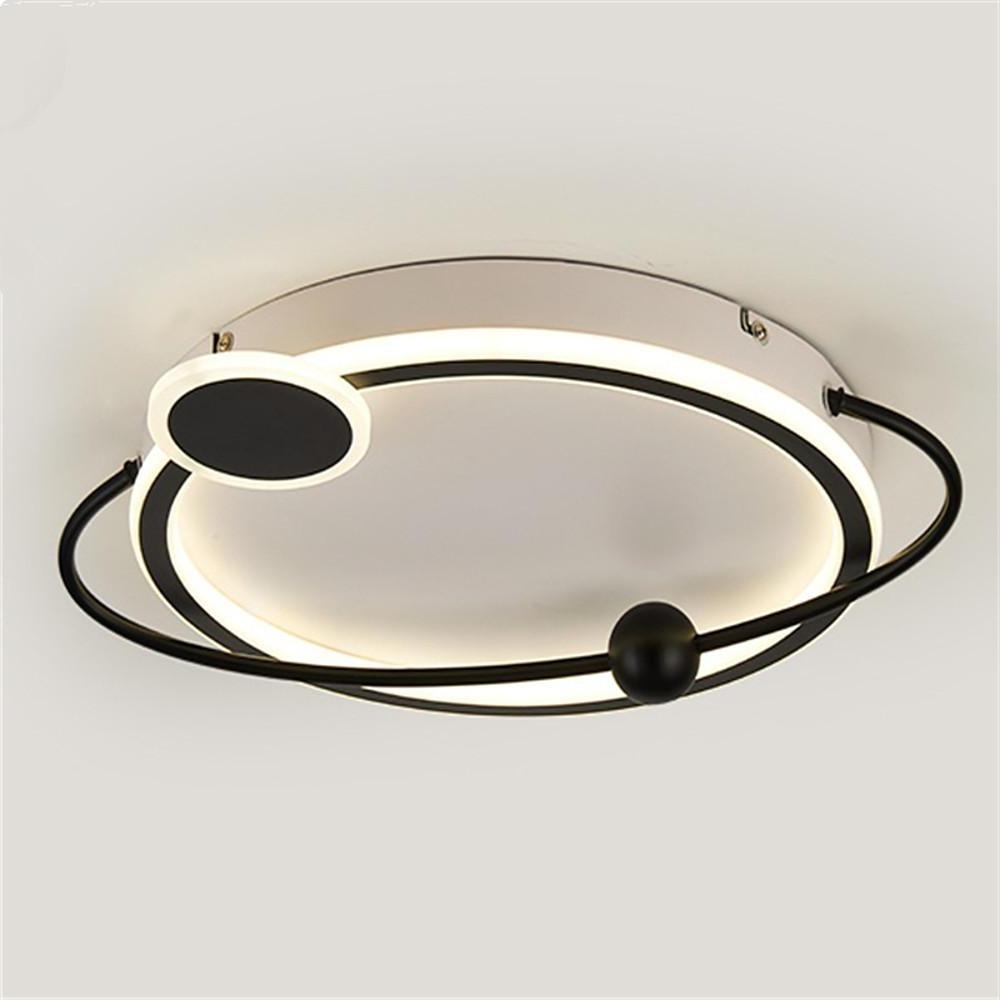 Oval LED Flush Mount Ceiling Light - Modern Geometric Metal Fixture