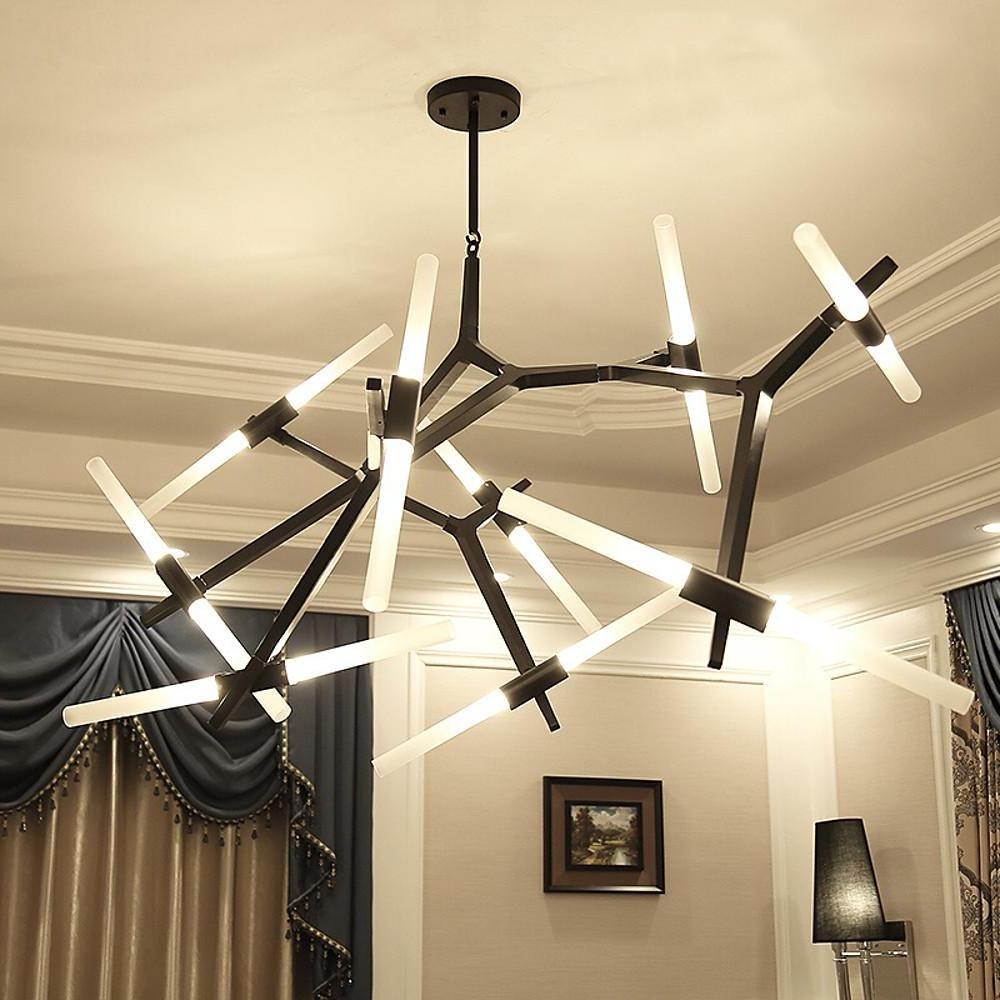 Modern Sputnik Chandelier 14-Light Aluminum Industrial Pendant