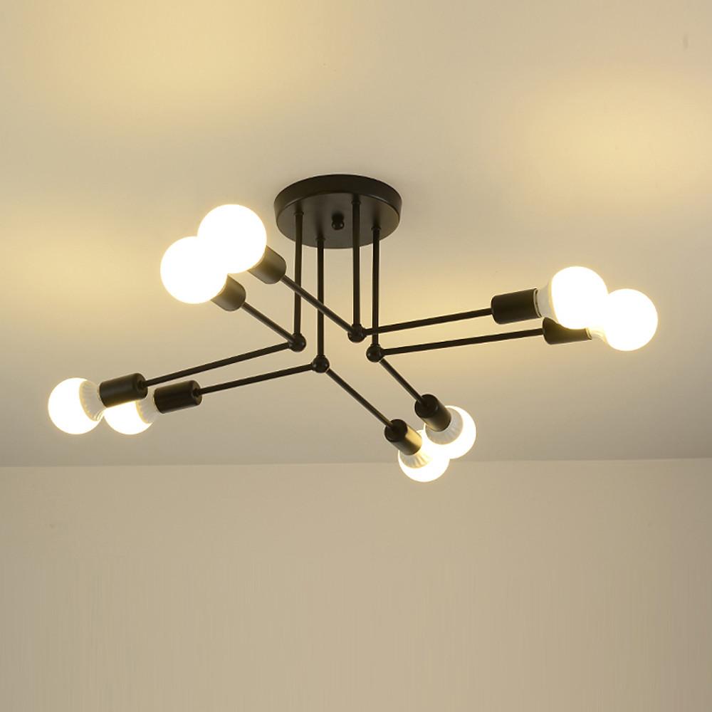 8-Light Linear Flush Mount Ceiling Light - Modern Metal Fixture