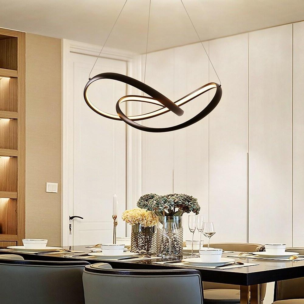 Abstract Wave Modern LED Pendant Light - Dimmable Dining Room