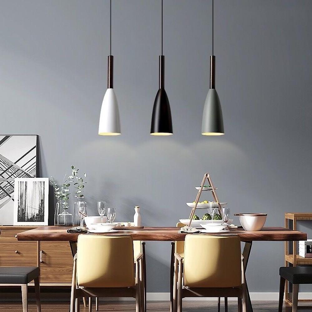 Modern Cone Pendant Light Metal LED Minimalist Island Lamp
