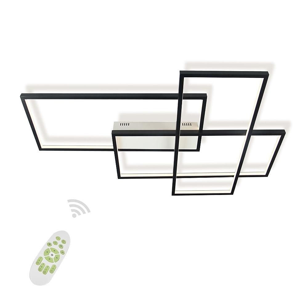 Rectangular Hybrid Modern Flush Mount Ceiling Light with LED
