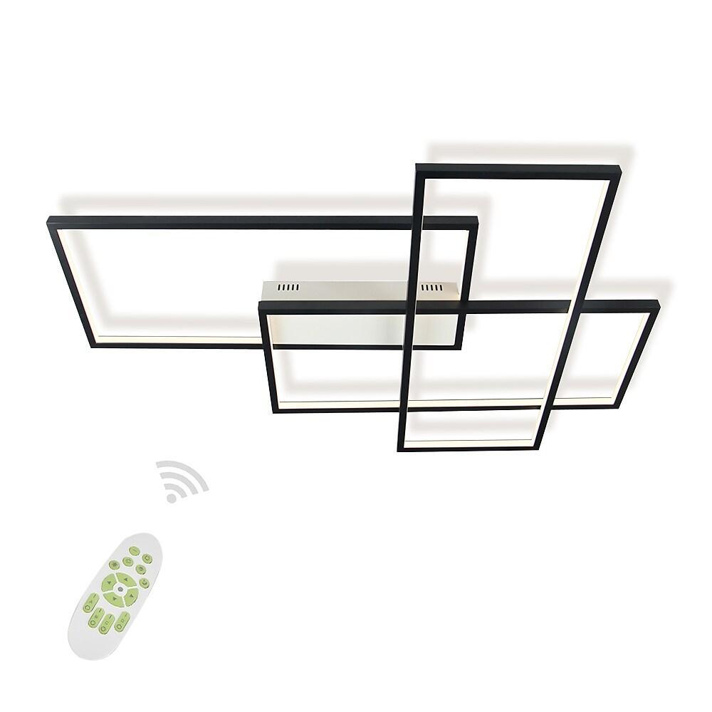 Geometric Overlapping Rectangle Aluminum LED Flush Mount Ceiling Light