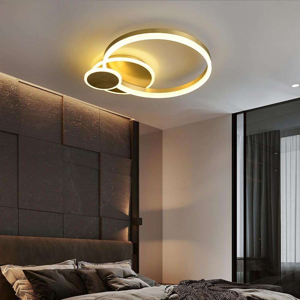 Overlapping Circles Flush Mount LED Ceiling Light Metal Acrylic