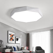 Modern Geometric LED Flush Mount Ceiling Light with Remote