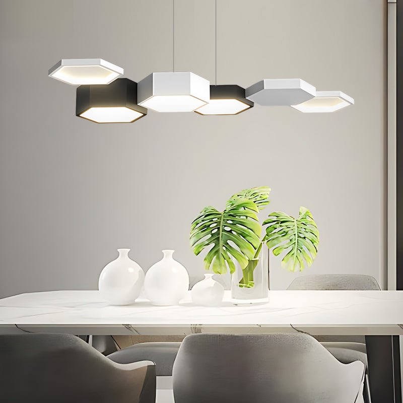 Geometric Minimalist Dimmable LED Chandelier for Dining Room