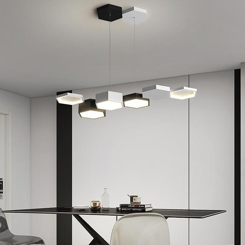 Geometric Minimalist Dimmable LED Chandelier for Dining Room