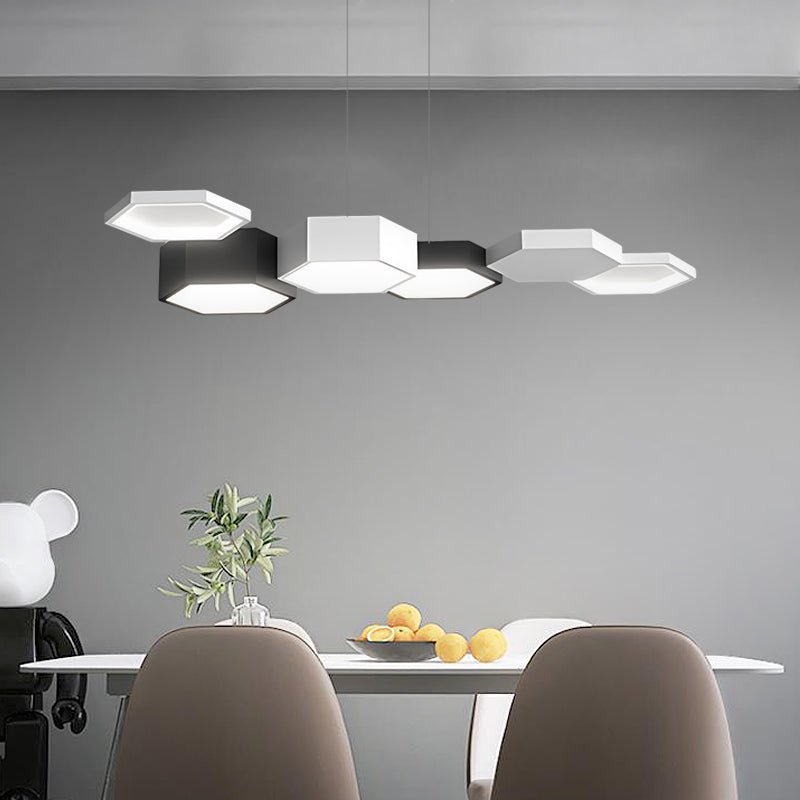 Geometric Minimalist Dimmable LED Chandelier for Dining Room