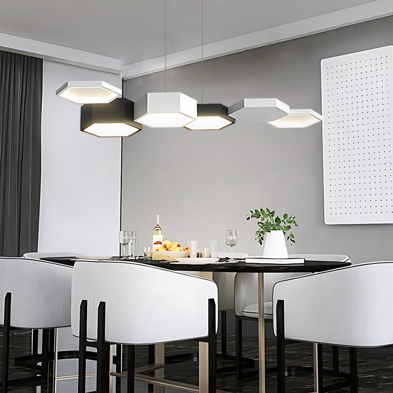 Geometric Minimalist Dimmable LED Chandelier for Dining Room