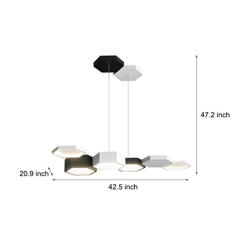 Geometric Minimalist Dimmable LED Chandelier for Dining Room