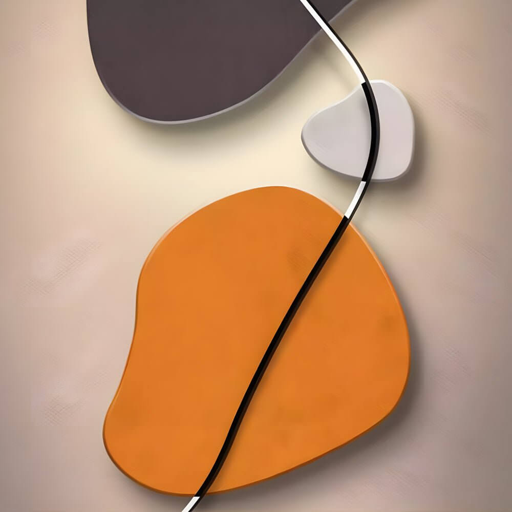 Geometric Abstract Canvas Wall Clock Modern Silent Aluminum