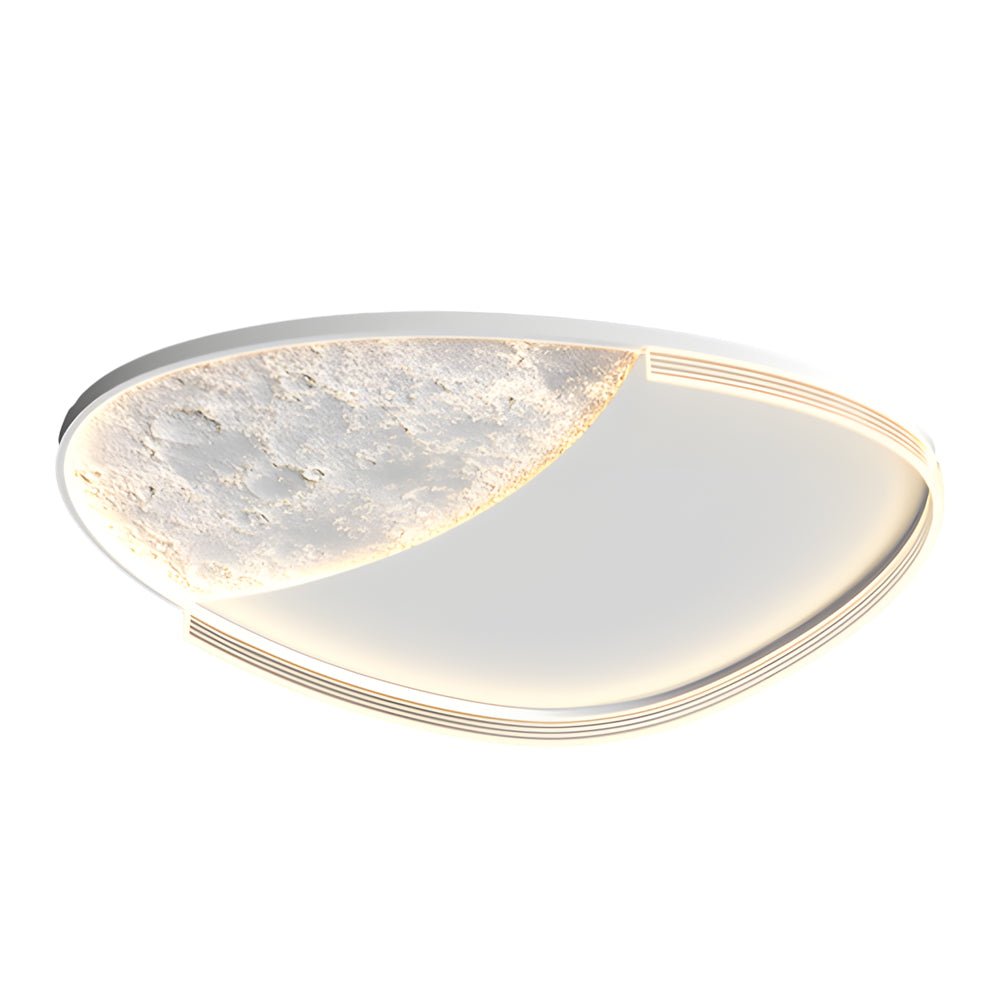 Lunar Texture LED Flush Mount Ceiling Light with 3-Step Dimming