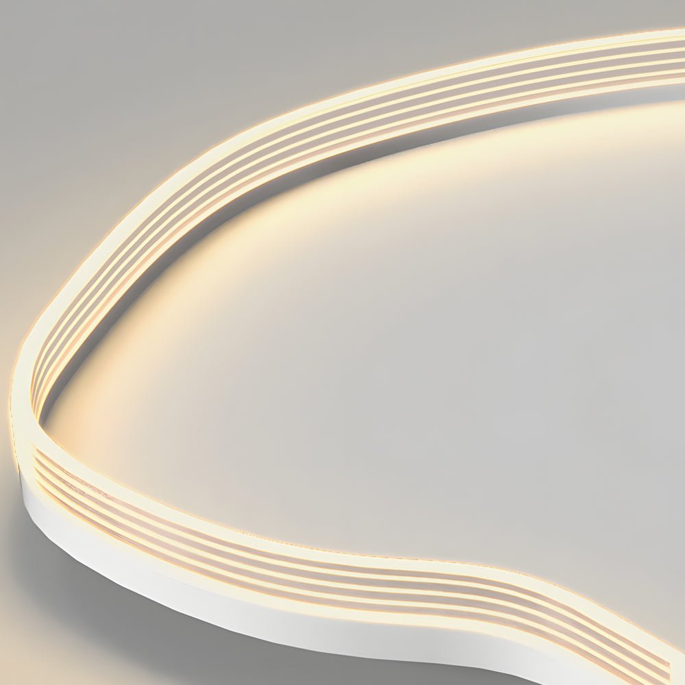 Lunar Texture LED Flush Mount Ceiling Light with 3-Step Dimming
