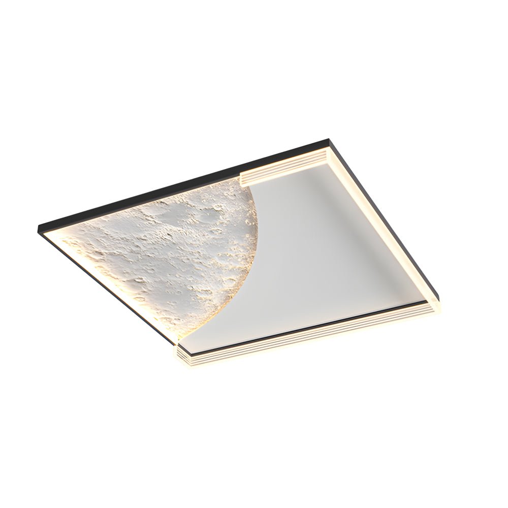 Lunar Texture LED Flush Mount Ceiling Light with 3-Step Dimming
