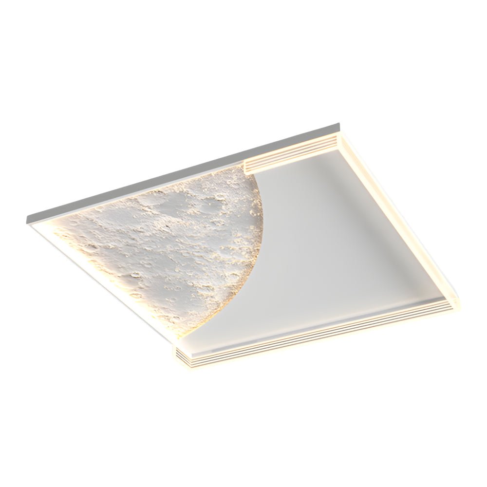 Lunar Texture LED Flush Mount Ceiling Light with 3-Step Dimming