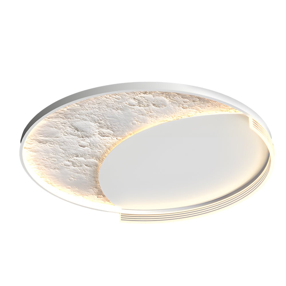 Lunar Texture LED Flush Mount Ceiling Light with 3-Step Dimming