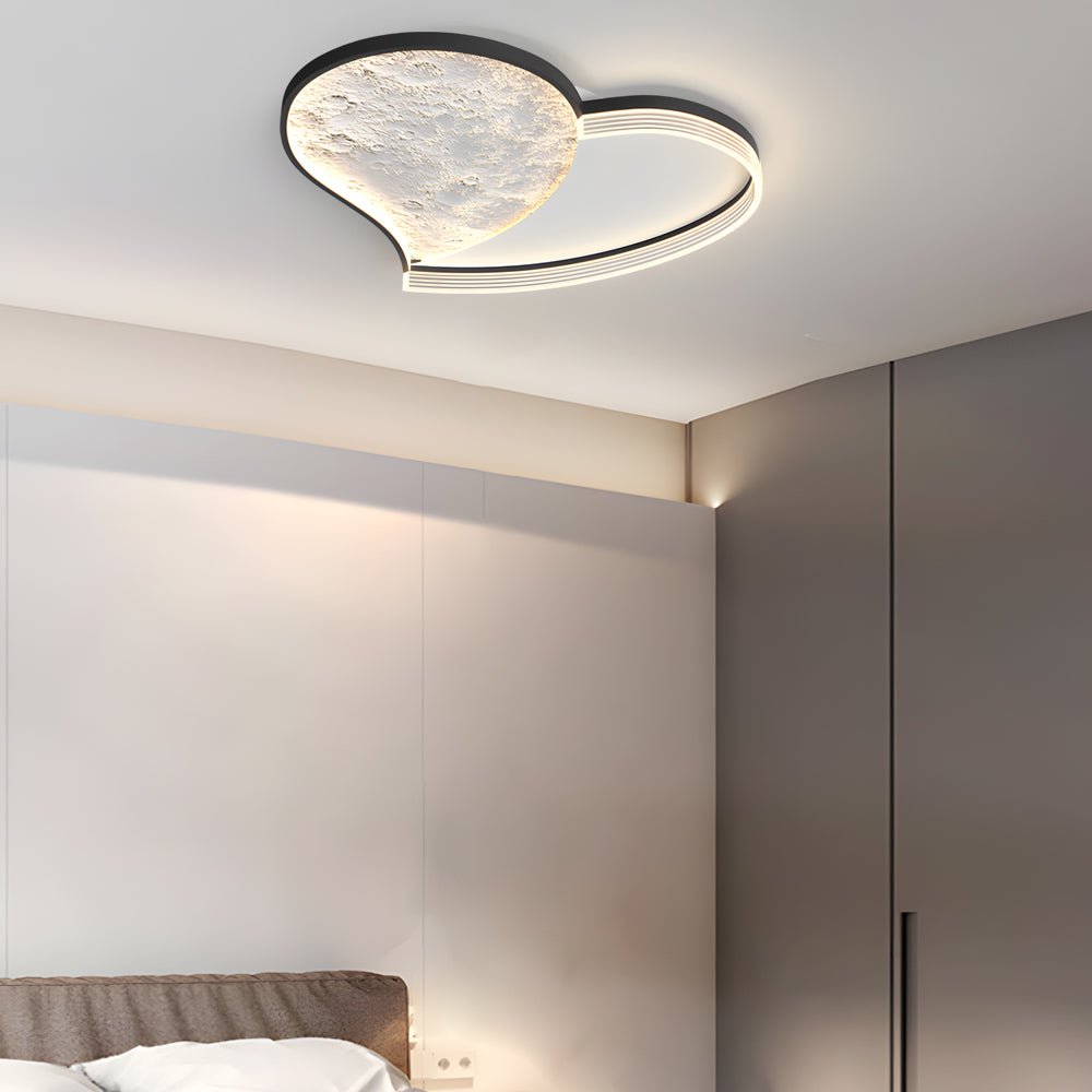 Lunar Texture LED Flush Mount Ceiling Light with 3-Step Dimming