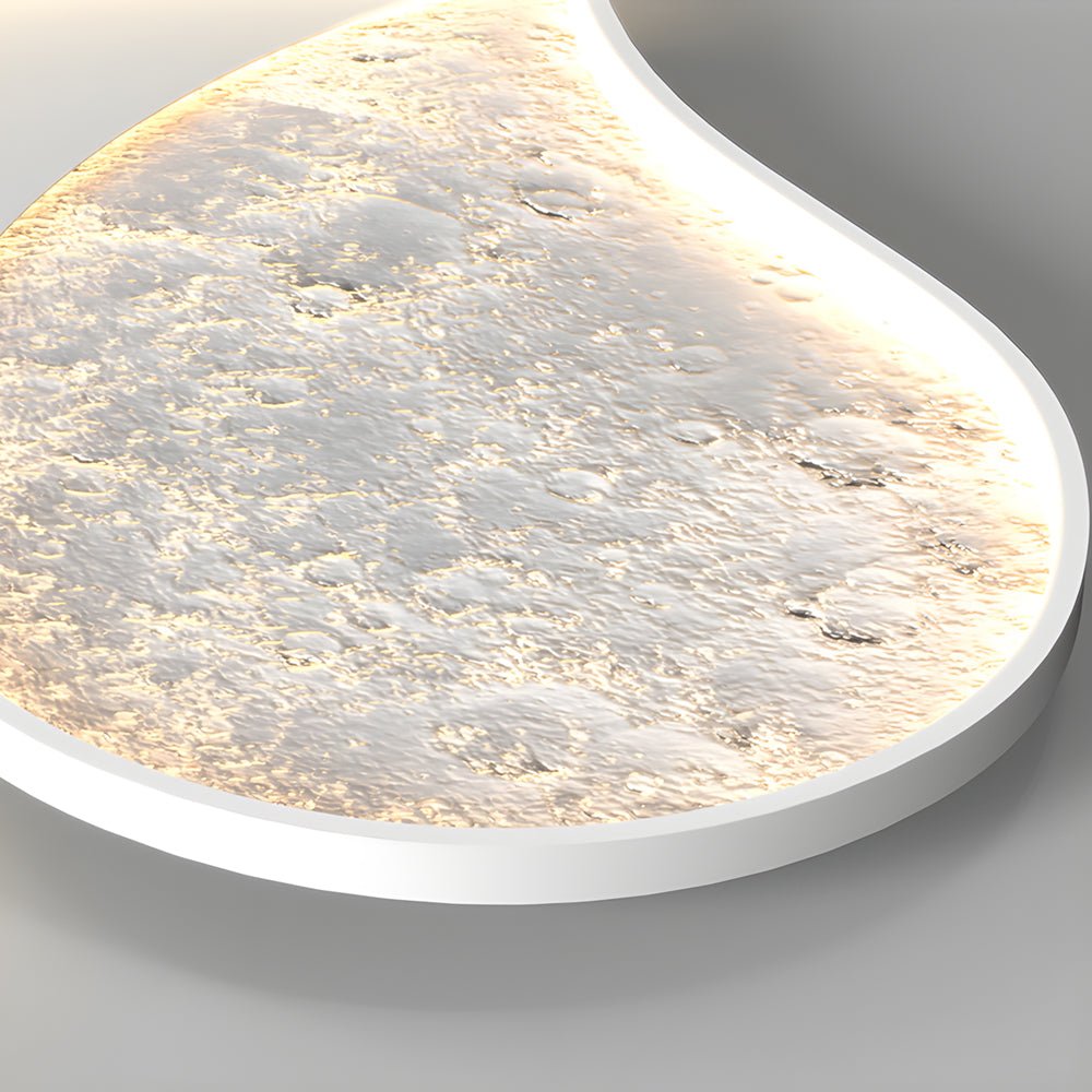 Lunar Texture LED Flush Mount Ceiling Light with 3-Step Dimming