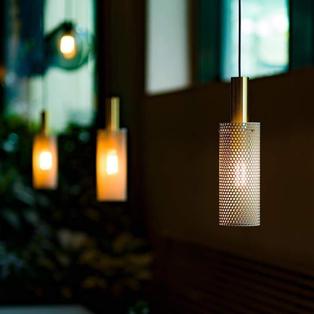 Modern Cylinder Metal Pendant Light with Adjustable LED