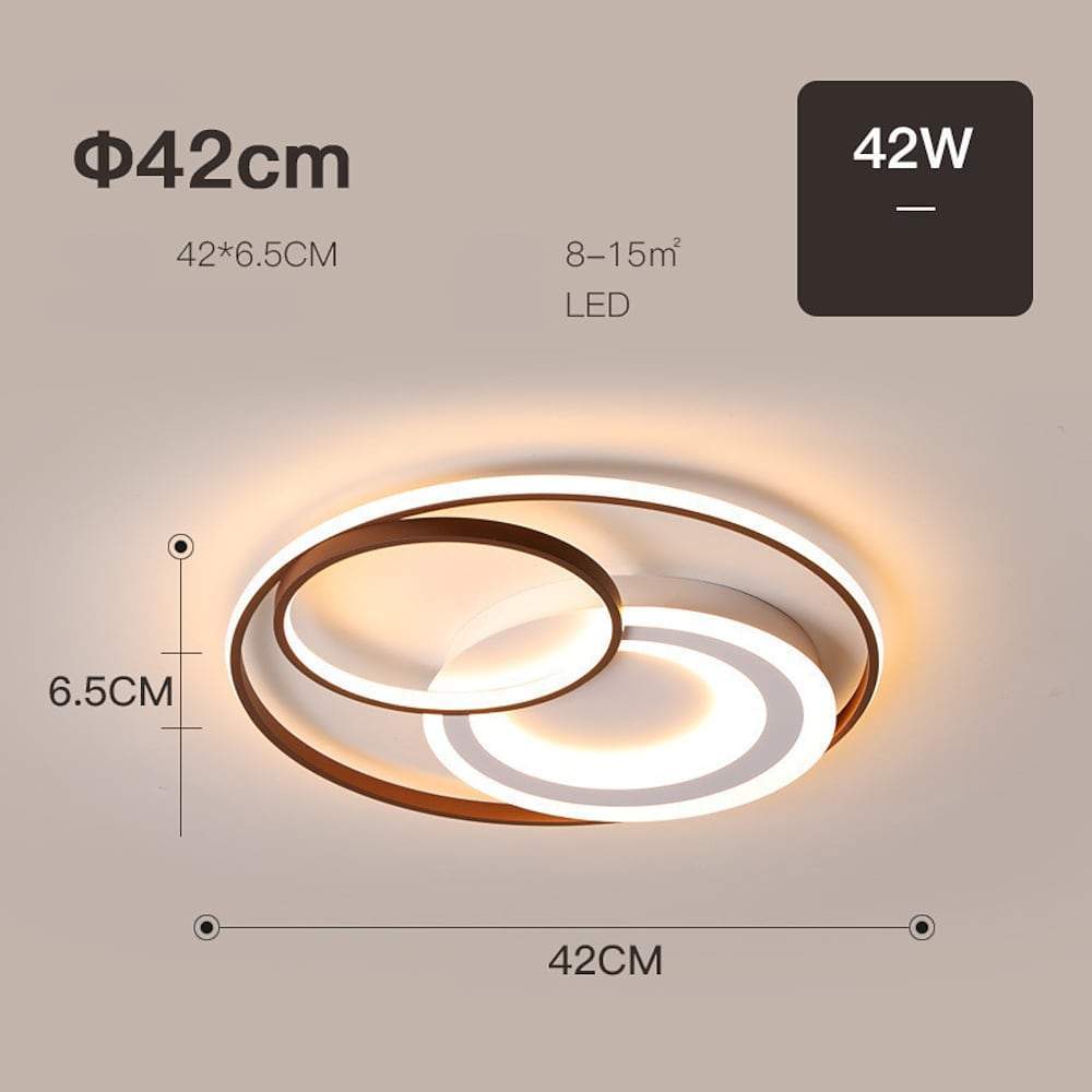 Modern 3-Ring Dimmable LED Flush Mount Ceiling Light