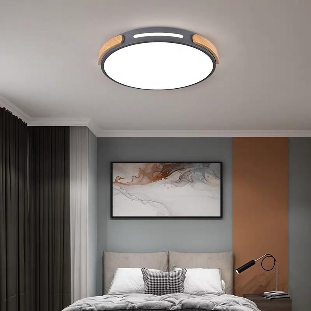 Modern Round LED Flush Mount Ceiling Light with Acrylic Shade