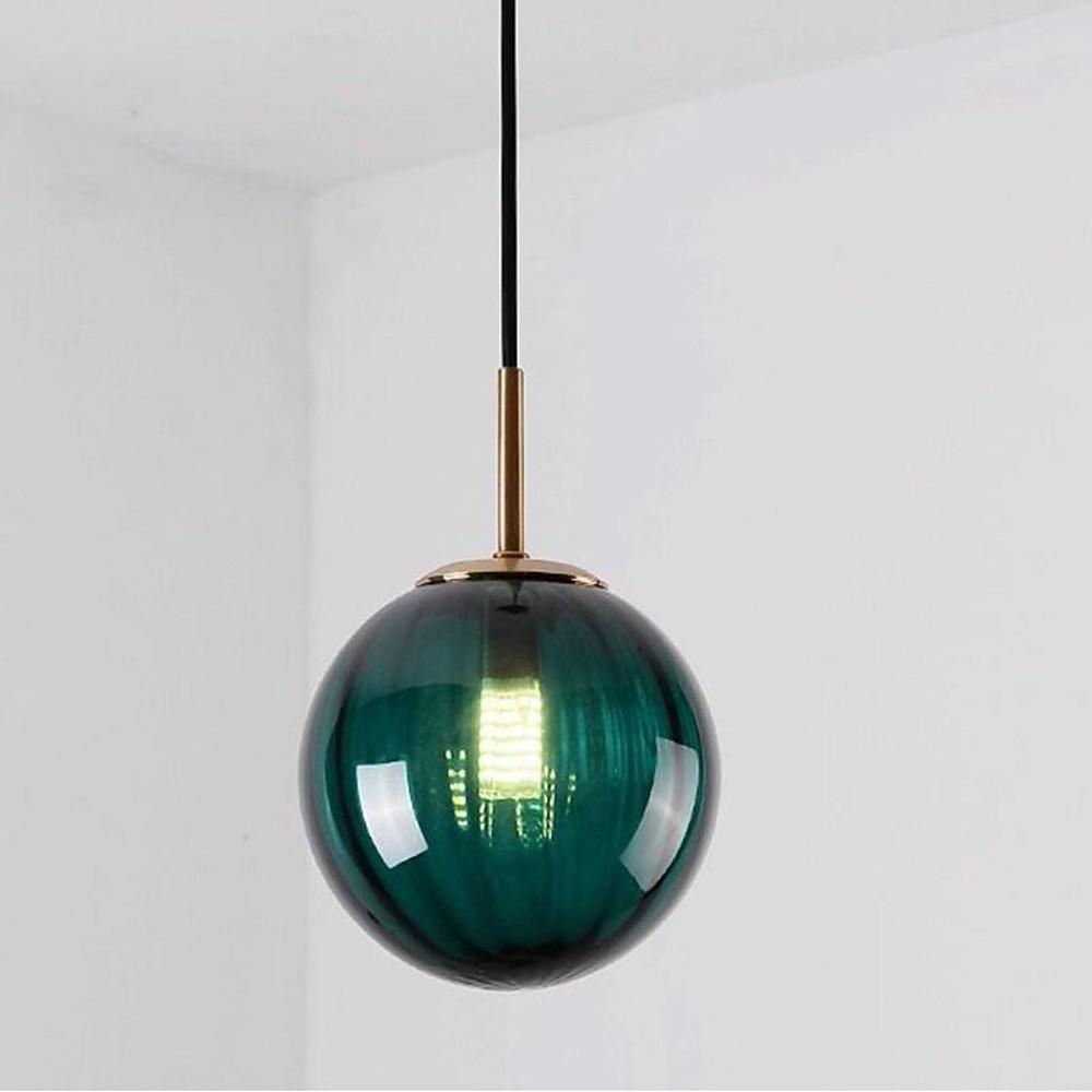 Electroplated Glass Ball Pendant Light Modern LED Hanging Lamp