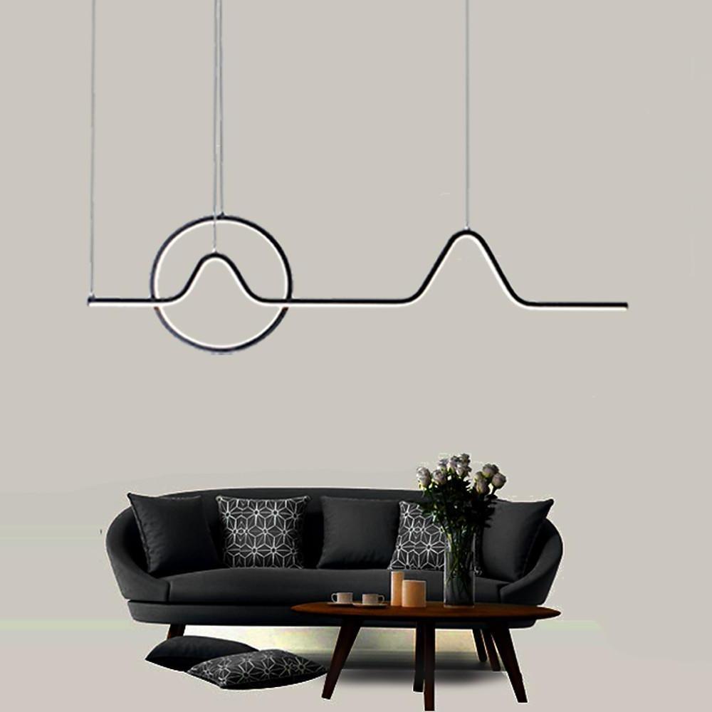 Modern Circular Linear Dimmable LED Chandelier – Aluminum Finish
