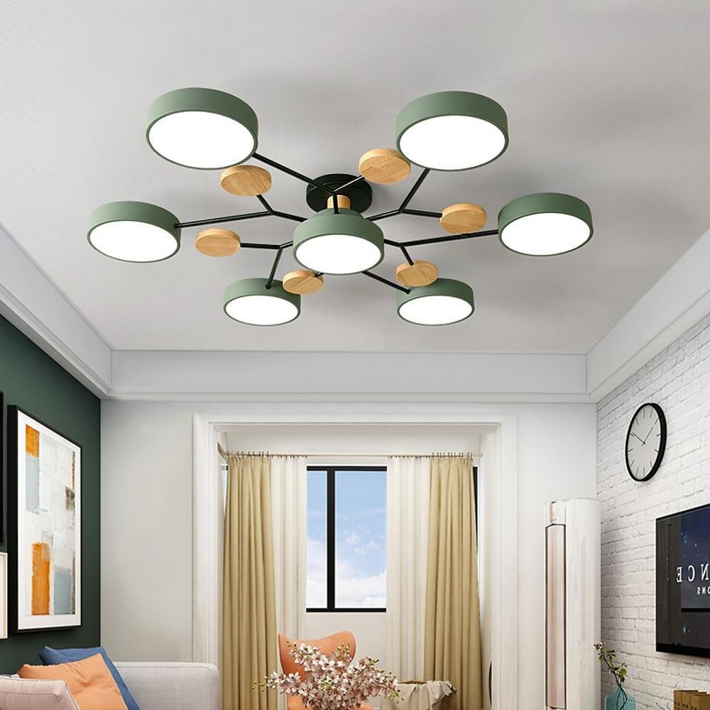 Sputnik LED Chandelier Modern Geometric Metal PVC Ceiling Light