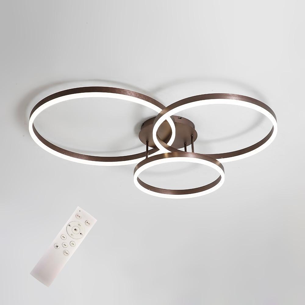 3 Circle Minimalist LED Flush Mount Ceiling Light - Acrylic & Aluminum