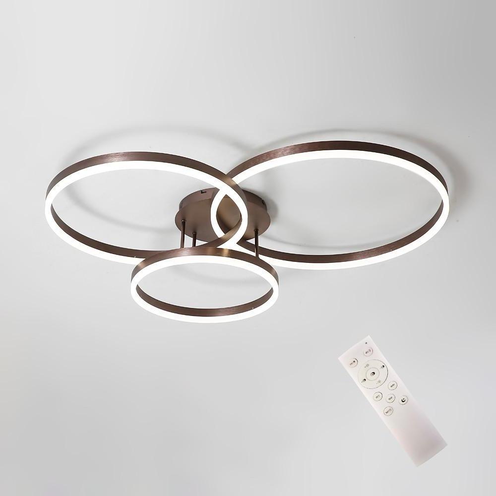 3-Tier Geometric LED Flush Mount Ceiling Light - Dimmable