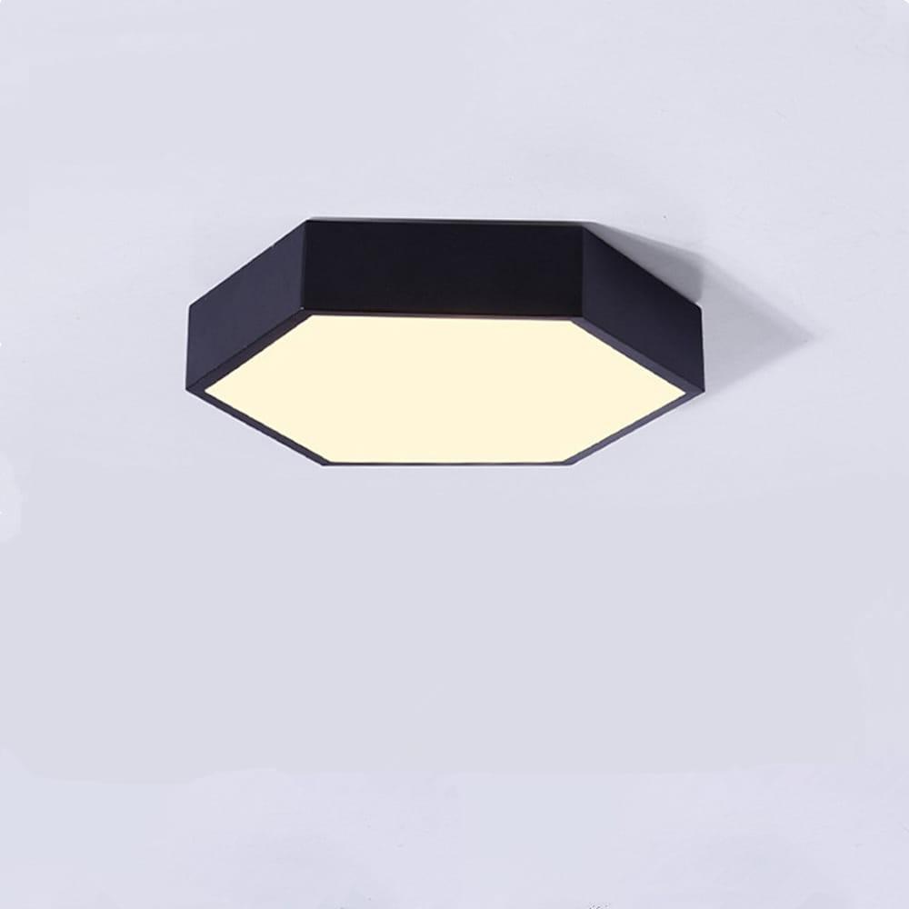 Geometric Hexagon LED Flush Mount Ceiling Light – Modern Dimmable