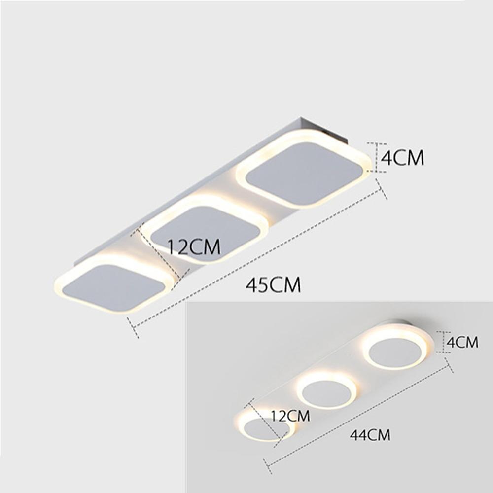 Modern Geometric Linear Flush Mount Ceiling Light - Metal & Acrylic