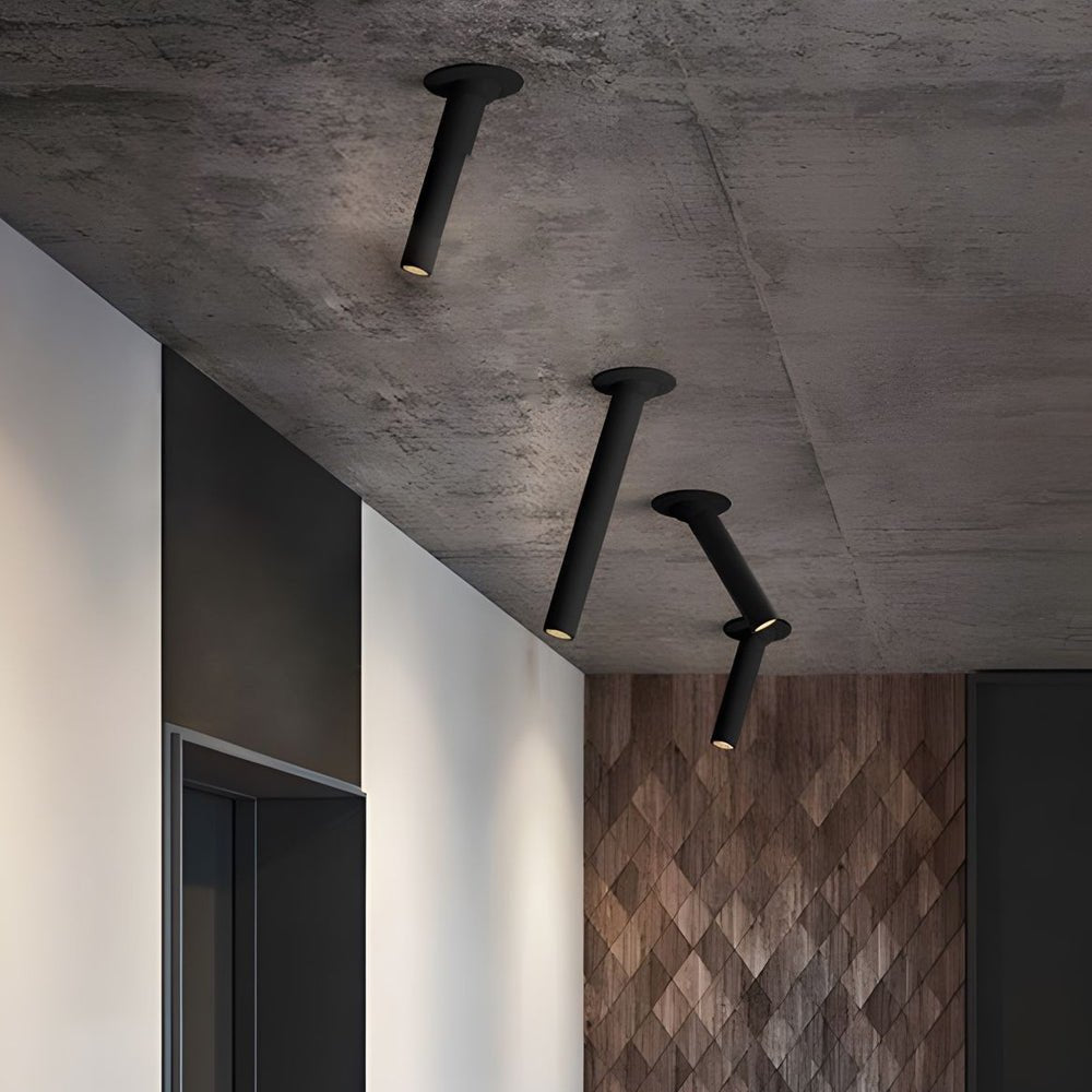 Rotatable Long Tube Recessed LED Spotlight - Modern Aluminum