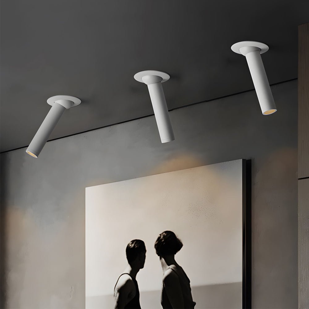 Rotatable Long Tube Recessed LED Spotlight - Modern Aluminum
