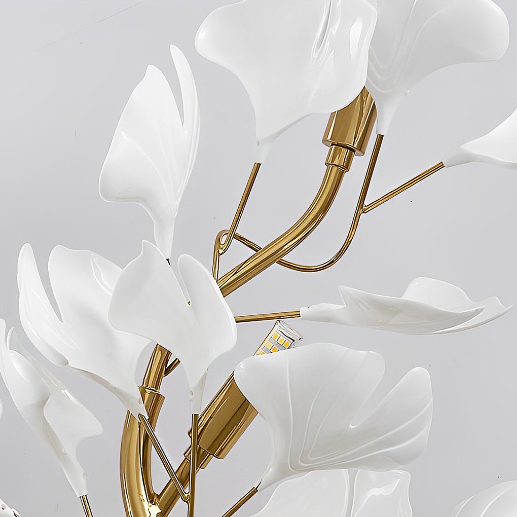 Ginkgo Leaf Gold Wall Sconce with 3-Step Dimming
