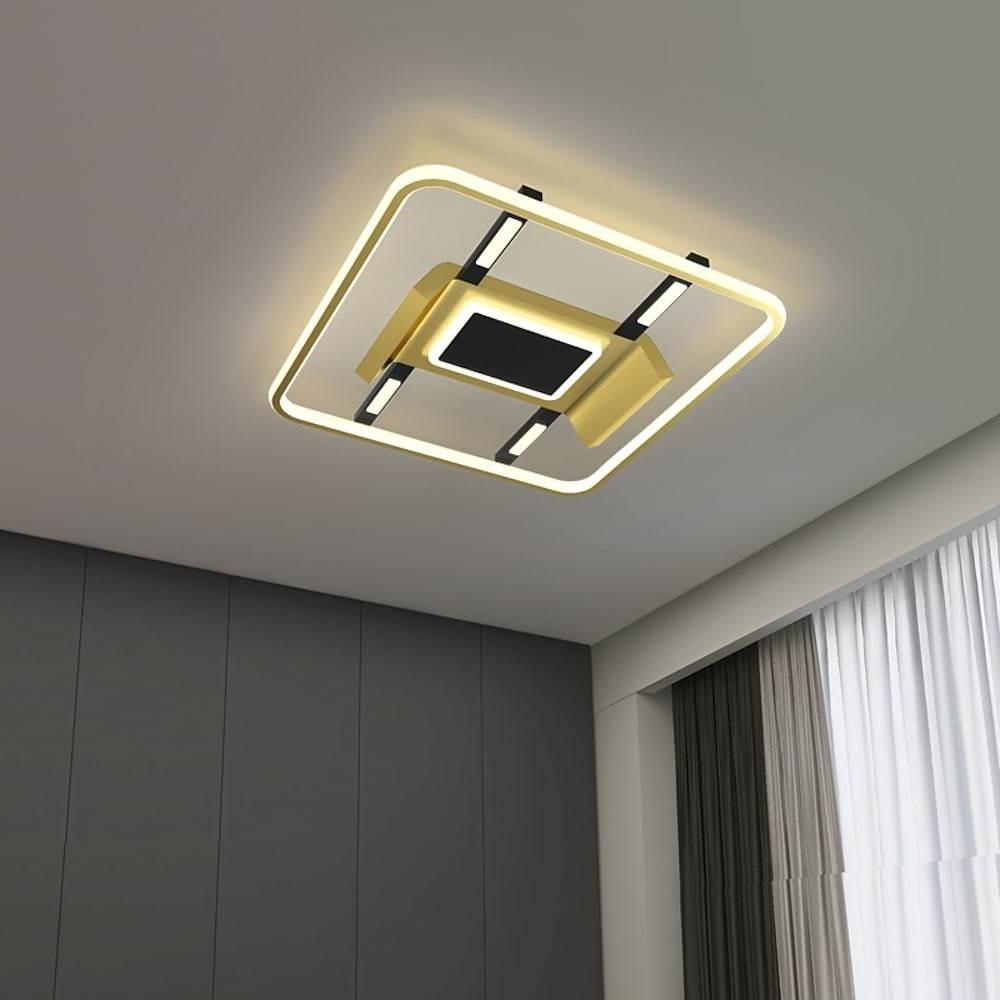 Square Geometric LED Ceiling Light Flush Mount Dimmable Nordic