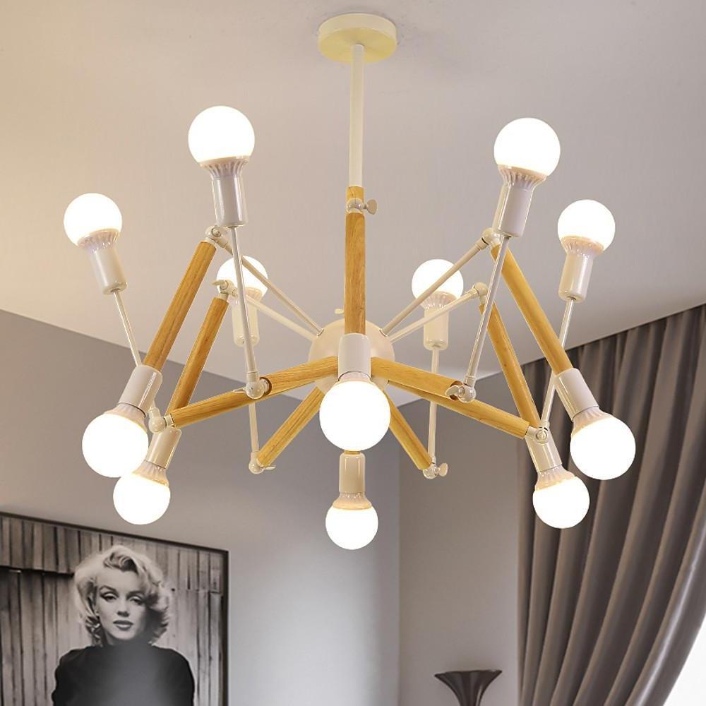 12-Light Sputnik Chandelier Nordic Modern Metal Pendant Light
